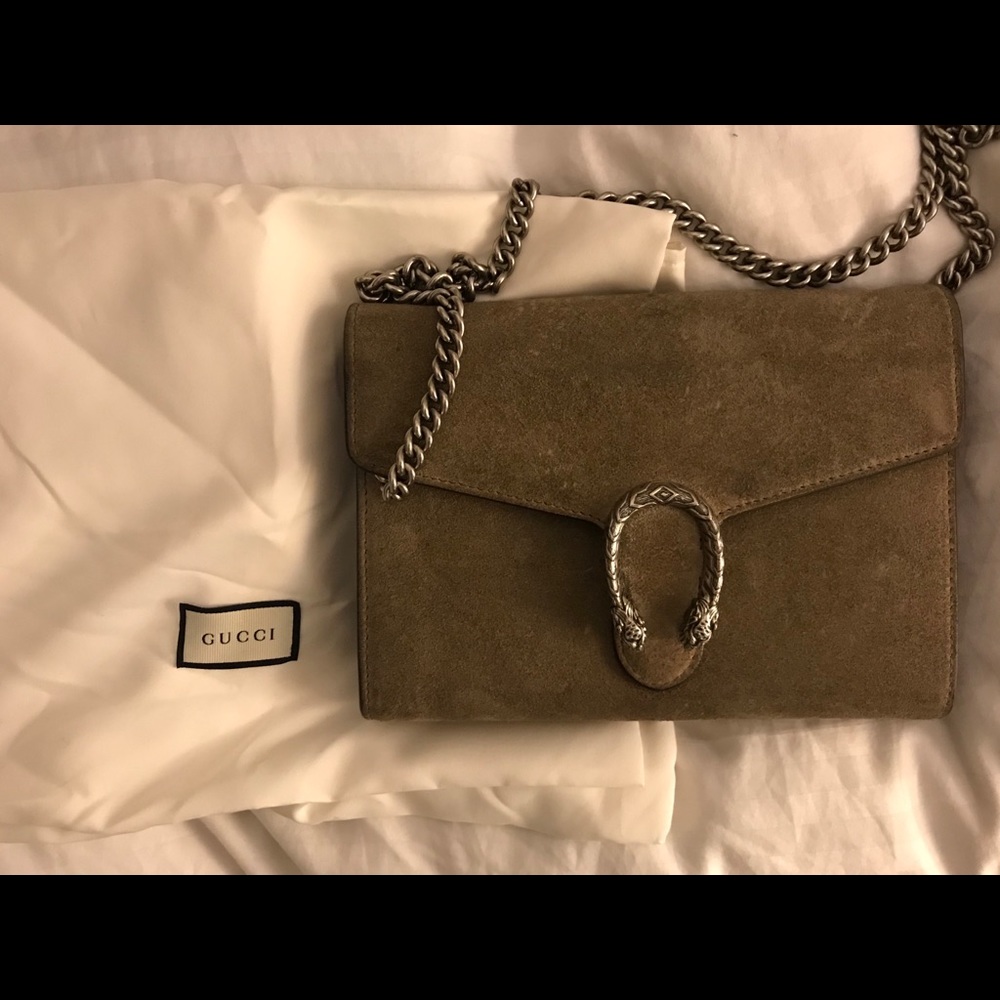 Gucci wallet on chain - suede